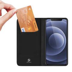 DUX DUCIS Skin Pro Series Folio Flip Card Holder Design Leather Cover Case with Stand for iPhone 13 6.1 inc - TechGearPal