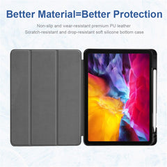 ENKAY HAT PRINCE Tri-fold Stand Auto Wake / Sleep PU Leather Tablet Case with Pen Slot for iPad Pro 11 (2022) /  (2021) / (2020)