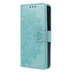 Stylish Imprinted Mandala Totem Pattern PU Leather Shockproof Flip Magnetic Case with Strap for iPhone 13 6.1 inc - TechGearPal