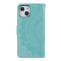 Stylish Imprinted Mandala Totem Pattern PU Leather Shockproof Flip Magnetic Case with Strap for iPhone 13 6.1 inc - TechGearPal