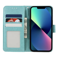 Stylish Imprinted Mandala Totem Pattern PU Leather Shockproof Flip Magnetic Case with Strap for iPhone 13 6.1 inc - TechGearPal
