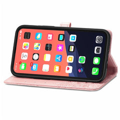 PU Leather Stand Case Wallet Cover with Embossed Mandala Flower for iPhone 13 mini 5.4 inch - TechGearPal