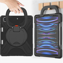 Magnetic-Absorbed Pen Slot Design Hybrid Tablet Cover with 360° Swivel Kickstand Case for iPad Pro 12.9 inch (2022) / (2021) / (2020) / (2018)