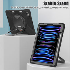 Magnetic-Absorbed Pen Slot Design Hybrid Tablet Cover with 360° Swivel Kickstand Case for iPad Pro 12.9 inch (2022) / (2021) / (2020) / (2018)