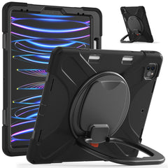 Magnetic-Absorbed Pen Slot Design Hybrid Tablet Cover with 360° Swivel Kickstand Case for iPad Pro 12.9 inch (2022) / (2021) / (2020) / (2018)