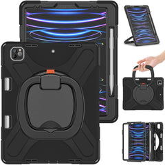 Magnetic-Absorbed Pen Slot Design Hybrid Tablet Cover with 360° Swivel Kickstand Case for iPad Pro 12.9 inch (2022) / (2021) / (2020) / (2018)