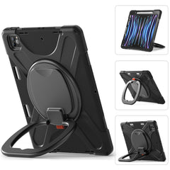 Magnetic-Absorbed Pen Slot Design Hybrid Tablet Cover with 360° Swivel Kickstand Case for iPad Pro 12.9 inch (2022) / (2021) / (2020) / (2018)