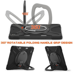 Magnetic-Absorbed Pen Slot Design Hybrid Tablet Cover with 360° Swivel Kickstand Case for iPad Pro 12.9 inch (2022) / (2021) / (2020) / (2018)