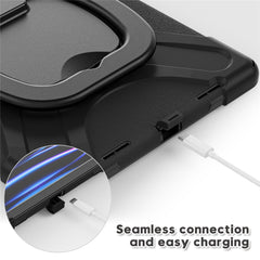 Magnetic-Absorbed Pen Slot Design Hybrid Tablet Cover with 360° Swivel Kickstand Case for iPad Pro 12.9 inch (2022) / (2021) / (2020) / (2018)