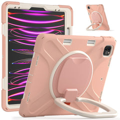 Magnetic-Absorbed Pen Slot Design Hybrid Tablet Cover with 360° Swivel Kickstand Case for iPad Pro 12.9 inch (2022) / (2021) / (2020) / (2018)