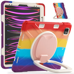 Magnetic-Absorbed Pen Slot Design Hybrid Tablet Cover with 360° Swivel Kickstand Case for iPad Pro 12.9 inch (2022) / (2021) / (2020) / (2018)