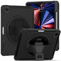 For iPad Air 13 (2025) / (2024) / Pro 12.9-inch (2021) 360° Rotary Kickstand PC + TPU Tablet Case with Magnetic-Absorbing Pen Slot