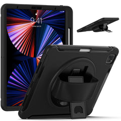 For iPad Air 13 (2025) / (2024) / Pro 12.9-inch (2021) 360° Rotary Kickstand PC + TPU Tablet Case with Magnetic-Absorbing Pen Slot