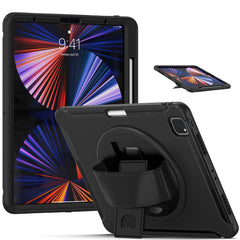 For iPad Air 13 (2025) / (2024) / Pro 12.9-inch (2021) 360° Rotary Kickstand PC + TPU Tablet Case with Magnetic-Absorbing Pen Slot