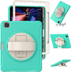 For iPad Air 13 (2025) / (2024) / Pro 12.9-inch (2021) 360° Rotary Kickstand PC + TPU Tablet Case with Magnetic-Absorbing Pen Slot