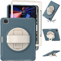 For iPad Air 13 (2025) / (2024) / Pro 12.9-inch (2021) 360° Rotary Kickstand PC + TPU Tablet Case with Magnetic-Absorbing Pen Slot