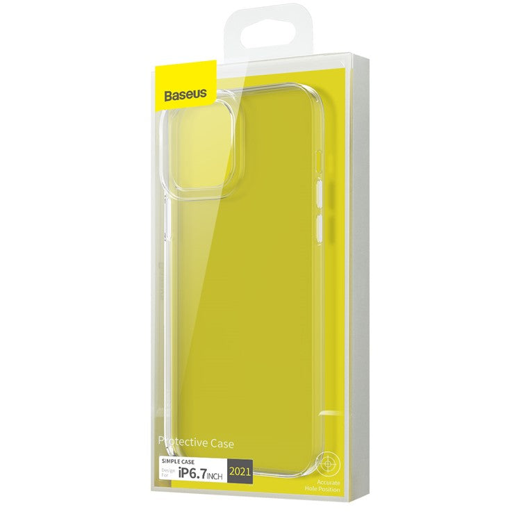 BASEUS Simple Series Soft TPU Phone Case for iPhone 13 Pro Max 6.7 inch Cell Phone Protective Cover Shell - TechGearPal