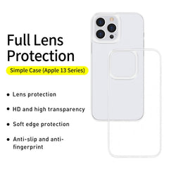 BASEUS Simple Series Soft TPU Phone Case for iPhone 13 Pro Max 6.7 inch Cell Phone Protective Cover Shell - TechGearPal