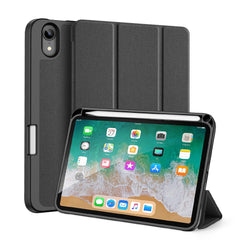 DUX DUCIS Domo Series Auto Wake / Sleep Leather Tri-Fold Stand Tablet Case with Pen Holder for iPad mini (2024) / mini (2021)