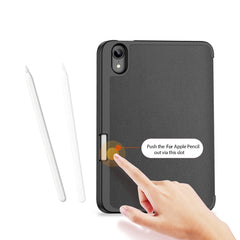 DUX DUCIS Domo Series Auto Wake / Sleep Leather Tri-Fold Stand Tablet Case with Pen Holder for iPad mini (2024) / mini (2021)