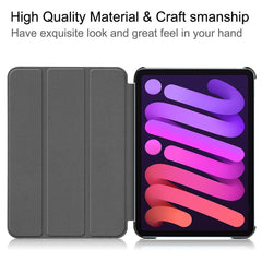Tri-Fold Stand PU Leather Smart Tablet Protective Cover Tablet Case for iPad mini (2024) / mini (2021)