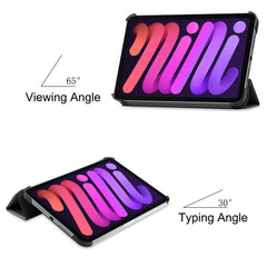 Tri-Fold Stand PU Leather Smart Tablet Protective Cover Tablet Case for iPad mini (2024) / mini (2021)