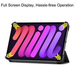 Tri-Fold Stand PU Leather Smart Tablet Protective Cover Tablet Case for iPad mini (2024) / mini (2021)