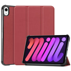 Tri-Fold Stand PU Leather Smart Tablet Protective Cover Tablet Case for iPad mini (2024) / mini (2021)