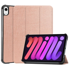 Tri-Fold Stand PU Leather Smart Tablet Protective Cover Tablet Case for iPad mini (2024) / mini (2021)