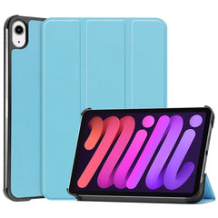 Tri-Fold Stand PU Leather Smart Tablet Protective Cover Tablet Case for iPad mini (2024) / mini (2021)