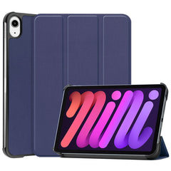 Tri-Fold Stand PU Leather Smart Tablet Protective Cover Tablet Case for iPad mini (2024) / mini (2021)