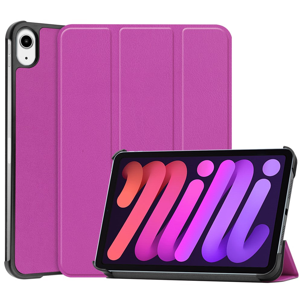 Tri-Fold Stand PU Leather Smart Tablet Protective Cover Tablet Case for iPad mini (2024) / mini (2021)