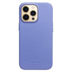 QIALINO Cowhide Leather Coated Protective Phone Case Shell Compatible with MagSafe Charging for iPhone 13 Pro Max 6.7 inc - TechGearPal