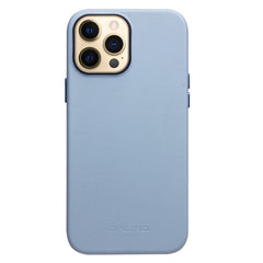 QIALINO Cowhide Leather Coated Protective Phone Case Shell Compatible with MagSafe Charging for iPhone 13 Pro Max 6.7 inc - TechGearPal