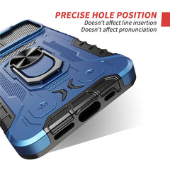 Full Protection Hard PC + TPU Hybrid Phone Case +Tempered Glass Film with Kickstand for iPhone 13 6.1 inc - TechGearPal