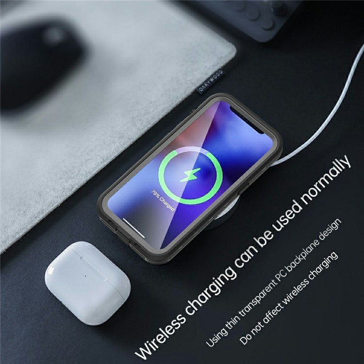 REDPEPPER Dot+ Series IP68 Waterproof IP6X Dustproof Drop-Proof Transparent Back Phone Case for iPhone 13 6.1 inc - TechGearPal