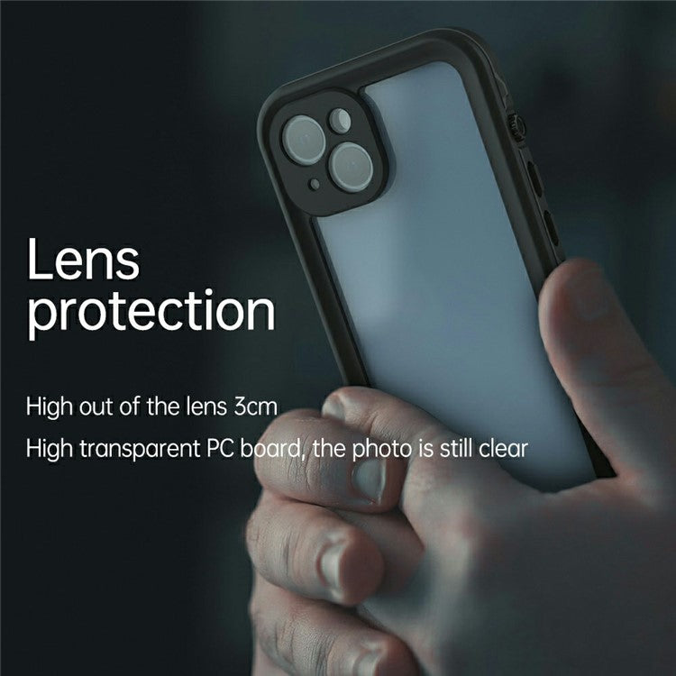 REDPEPPER Dot+ Series IP68 Waterproof IP6X Dustproof Drop-Proof Transparent Back Phone Case for iPhone 13 6.1 inc - TechGearPal