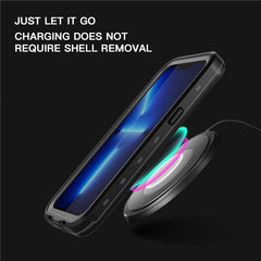 REDPEPPER Dot+ Series Anti-Fall Transparent Back IP68 Waterproof IP6X Dustproof Hybrid Phone Case for iPhone 13 Pro 6.1 inc - TechGearPal