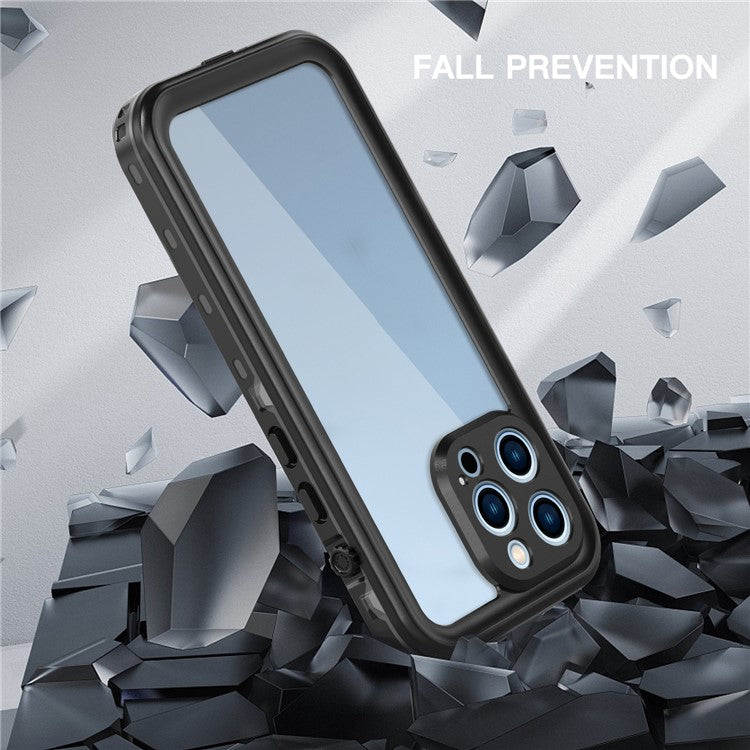 REDPEPPER Dot+ Series Anti-Fall Transparent Back IP68 Waterproof IP6X Dustproof Hybrid Phone Case for iPhone 13 Pro 6.1 inc - TechGearPal