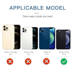REDPEPPER Dot+ Series Transparent Back IP68 Waterproof IP6X Dustproof PC+TPU+PET Phone Case for iPhone 13 mini 5.4 inc - TechGearPal