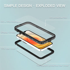 REDPEPPER Dot+ Series Transparent Back IP68 Waterproof IP6X Dustproof PC+TPU+PET Phone Case for iPhone 13 mini 5.4 inc - TechGearPal