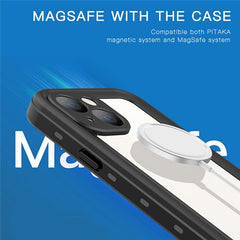 REDPEPPER Dot+ Series Transparent Back IP68 Waterproof IP6X Dustproof PC+TPU+PET Phone Case for iPhone 13 mini 5.4 inc - TechGearPal