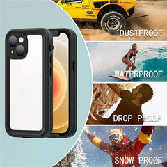 REDPEPPER Dot+ Series Transparent Back IP68 Waterproof IP6X Dustproof PC+TPU+PET Phone Case for iPhone 13 mini 5.4 inc - TechGearPal