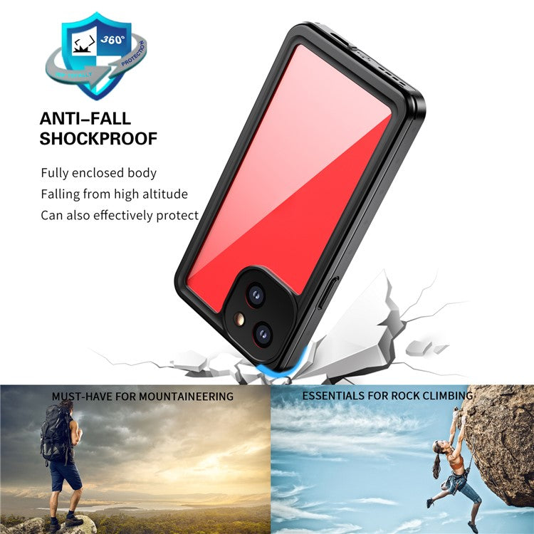 REDPEPPER PRO Series For iPhone 13 mini Drop-Proof IP68 Waterproof Cover Transparent Back Phone Case - TechGearPal