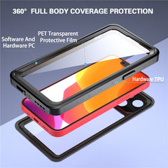 REDPEPPER PRO Series For iPhone 13 mini Drop-Proof IP68 Waterproof Cover Transparent Back Phone Case - TechGearPal