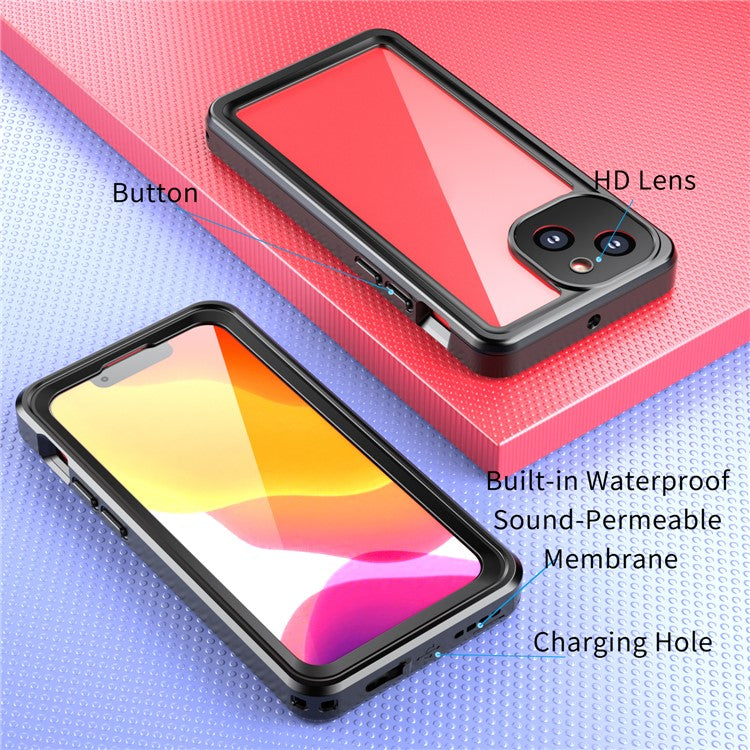 REDPEPPER PRO Series For iPhone 13 mini Drop-Proof IP68 Waterproof Cover Transparent Back Phone Case - TechGearPal