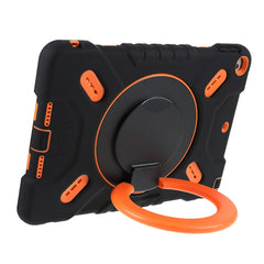 PEPKOO For iPad 10.2 (2021)(2020)(2019)/Air 10.5 inch (2019) 360 Degree Rotation Kickstand PC + Silicone Smart Tablet Case Cover