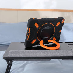 PEPKOO For iPad 10.2 (2021)(2020)(2019)/Air 10.5 inch (2019) 360 Degree Rotation Kickstand PC + Silicone Smart Tablet Case Cover
