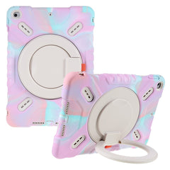 PEPKOO For iPad 10.2 (2021)(2020)(2019)/Air 10.5 inch (2019) 360 Degree Rotation Kickstand PC + Silicone Smart Tablet Case Cover