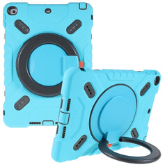 PEPKOO For iPad 10.2 (2021)(2020)(2019)/Air 10.5 inch (2019) 360 Degree Rotation Kickstand PC + Silicone Smart Tablet Case Cover